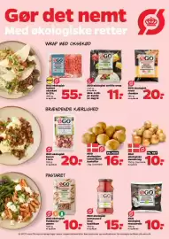 Netto tilbudsavis uge 44 Side 8: ØGO økologisk tortilla wrap €11,00, ØGO økologisk hakket oksekød €55,00
