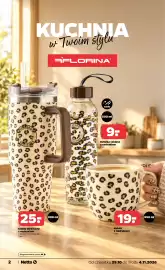 Netto gazetka tydzień 44 Strona 2: Kubek termiczny z nadrukiem ze stali nierdzewnej 900 ml Florina €25,00