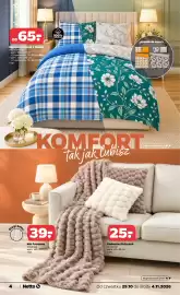 Netto gazetka tydzień 44 Strona 4: Koc futrzany 140x200 cm €39,00, Poduszka futrzana 40x45 cm €25,00
