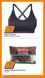 Action folder week 44 Pagina 20: Kaytan sport-bh €3,39, Haribo Chamallows Soft-Kiss €2,49