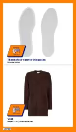 Action folder week 44 Pagina 22: Thermofect warmte-inlegzolen €0,88, Vest €8,95