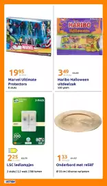 Action folder week 44 Pagina 30: Haribo Halloween uitdeelzak €3,49, Marvel Ultimate Protectors €19,95
