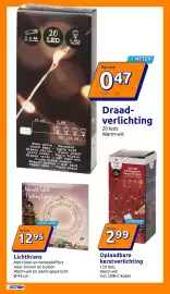 Action folder week 44 Pagina 38: Lichtkrans €12,95, Oplaadbare kerstverlichting €2,99