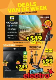 ElectroStock folder week 44 Pagina 1: DEALS VAN DE WEEK GELDIG TOT 04/11/26 164cm 65" 4K QLED Wi Fi Bluetooth® PixelPrecise