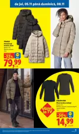 Catalog Lidl săptămâna 45 Pagină 13: Esmara geacă lungă termică, damă €79,99, Esmara men bluză termică, bărbați €14,99
