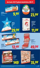 Catalog Lidl săptămâna 45 Pagină 51: Kinder Ciocolată cremă de lapte €12,49, Kinder Calendar Advent Star €29,99