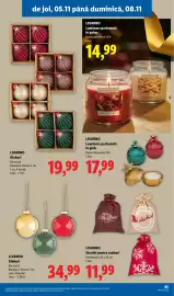 Catalog Lidl săptămâna 45 Pagină 85: Livarno globuri €34,99, Livarno Săculeț pentru cadouri €11,99