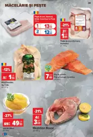 Catalog Carrefour săptămâna 44 Pagină 24: Filiera Calității Carrefour File de somon €7,49, Pulpe de pui inferioare €1,69