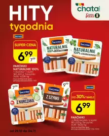 Chata Polska gazetka tydzień 44 Strona 2: Parówki Naturalnie 100% z kurczaka Tarczyński €6,99
