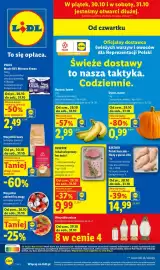 Lidl gazetka Strona 1: Schab wieprzowy bez kości €9,99, Rzeźnik Polski kurczak - filety z piersi, XXL €14,99