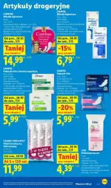 Lidl gazetka Strona 103: Wkładki higieniczne Siempre €6,79, Cleanic Pure Effect Płatki kosmetyczne, 100% bawełny €11,99