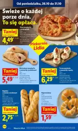 Lidl gazetka Strona 56: Minicalzone margherita z mozzarellą i pomidorami €5,49, Rogal maślany €1,59