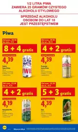 Lidl gazetka Strona 88: Namysłów Pils €4,19, Żubr €4,39