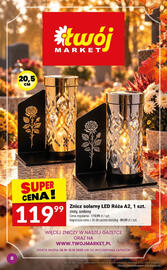 Twój Market gazetka Strona 8: Znicz solarny LED Róża A2 złoty 20,5 cm €119,99