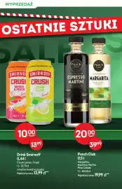 Żabka gazetka | Alkohole Strona 22: Drink Punch Club Pina Colada €20,00, Drink Smirnoff Crush Lemon & Lime €10,00