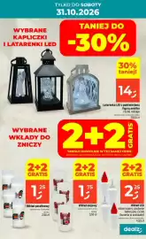 Dealz gazetka tydzień 44 Strona 17: Latarenka LED z podświetlaną figurą aniołka €14,00, Wkład parafinowy €1,25