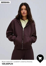 Bershka gazetka tydzień 44 Strona 10: Bluza z kapturem i suwakiem z dzianiny dresowej Bershka €129,00