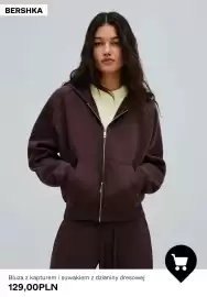 Bershka gazetka tydzień 44 Strona 10: Bluza z kapturem i suwakiem z dzianiny dresowej Bershka €129,00