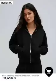Bershka gazetka tydzień 44 Strona 6: Bluza z dzianiny dresowej z kapturem i suwakiem Bershka €129,00