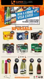 Super Cellars catalogue Page 1: Carlton Dry €55,00, Espolòn Premix Range €50,00