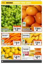 Supa Valu catalogue week 44 Page 4: White seedless grapes usa €12,99, Australian Carrots €1,49