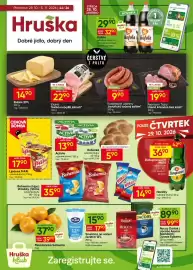 Hruška leták týden 44 Strana 1: Activia Ovocná 120g, různé příchutě €13,90, Řeznictví Tichý Uzená krkoviće bez kosti €19,90
