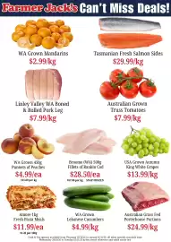 Farmer Jack's catalogue week 44 Page 1: WA Grown Punnets of Peaches €4,99, WA Grown Lebanese Cucumbers €4,99