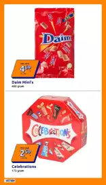 Action folder week 45 Pagina 26: Celebrations €2,59, Daim Mini's €0,47