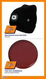 Action folder week 45 Pagina 32: Werckmann muts met licht €2,29, Très Chic ontbijtbord €2,49
