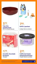 Action folder week 45 Pagina 34: Gevulde chocolade kerstman €1,79, California Scents autoluchtverfrisser €2,39