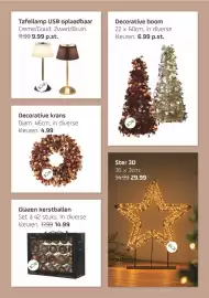 Coppelmans folder week 44 Pagina 7: Decorative krans €4,99, Tafellamp USB oplaadbaar €9,99