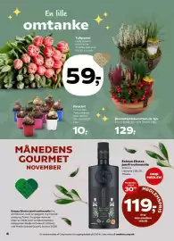 SuperBrugsen tilbudsavis uge 44 Side 8: Blomsterdekoration m. lys €129,00, Tulipaner €59,00