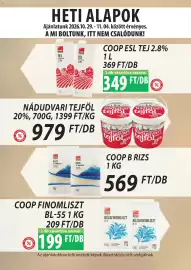 Coop akciós újság hét 44 Oldal 4: Coop esl tej 2.8% €349,00