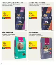 Horta folder Pagina 16: Cavalor special care mash & mix €16,10, Cavalor sport pianissimo €18,40