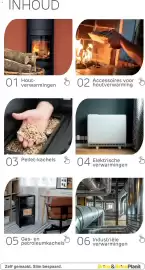 Brico folder Pagina 3: INHOUD 01 Hout- verwarmingen 02 Accessoires voor m 02 houtverwarming 03 Pellet-kachels - 04 04