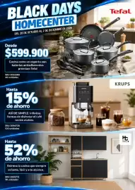 Catálogo Homecenter semana 44 Página 5: BLACK DAYS HOMECENTER DEL 28 DE OCTUBRE AL 2 DE DICIEMBRE DE 2026 Tefal Desde
