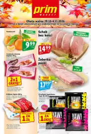 Prim Market gazetka tydzień 44 Strona 1: Przekąska bagietkowa Yaw! €1,00, Mandarynki €9,99