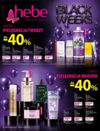 Hebe gazetka Strona 1: 21.10-11.11.2026 28.10-11.11 hebe BLACK zdrowie i piękno PIELĘGNACJA TWARZY do °40%* WEEKS BANDI