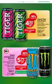 Żabka gazetka tydzień 44 Strona 23: Napój energetyczny Monster €5,99, Napój Tiger Easy Boost €4,50