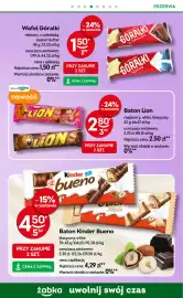 Żabka gazetka tydzień 44 Strona 49: Baton Lion €2,80, Wafel Góralki €1,50