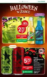 Żabka gazetka tydzień 44 Strona 6: HALLOWEEN HALLOWEEN W ZABCE PRODUKT LIMITOWANY tylko w żabka Napój Tymbark różne rodzaje