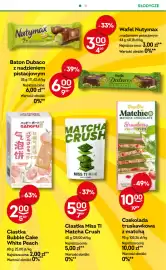 Żabka gazetka tydzień 44 Strona 63: Matchico Matcha Chocolate Strawberry €10,00, Wafel Nutymax €3,00