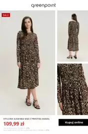 Greenpoint gazetka tydzień 44 Strona 3: Stylowa sukienka midi z printem animal Greenpoint €109,99