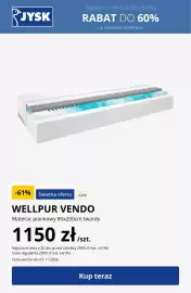 JYSK gazetka tydzień 44 Strona 15: Materac piankowy 80x200 cm twardy Wellpur Vendo €1.150,00