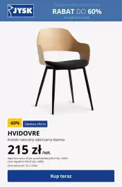 JYSK gazetka tydzień 44 Strona 17: Krzesło Hvidovre naturalny dąb/czarny tkanina €215,00