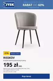 JYSK gazetka tydzień 44 Strona 19: Krzesło Risskov tkanina jasnoszary/czarny Jysk €195,00