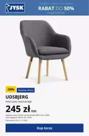 JYSK gazetka tydzień 44 Strona 20: Fotel Udsbjerg szary tkanina/dąb €245,00