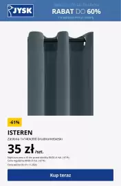 JYSK gazetka tydzień 44 Strona 24: Zasłona Isteren 1x140x300 brudnoniebieski €35,00