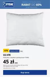JYSK gazetka tydzień 44 Strona 3: Poduszka z wsadem syntetycznym 70x80 Ulvik €45,00