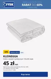 JYSK gazetka tydzień 44 Strona 9: Kołdra z wsadem syntetycznym 135x200 cm ciepła Kleinegga €45,00